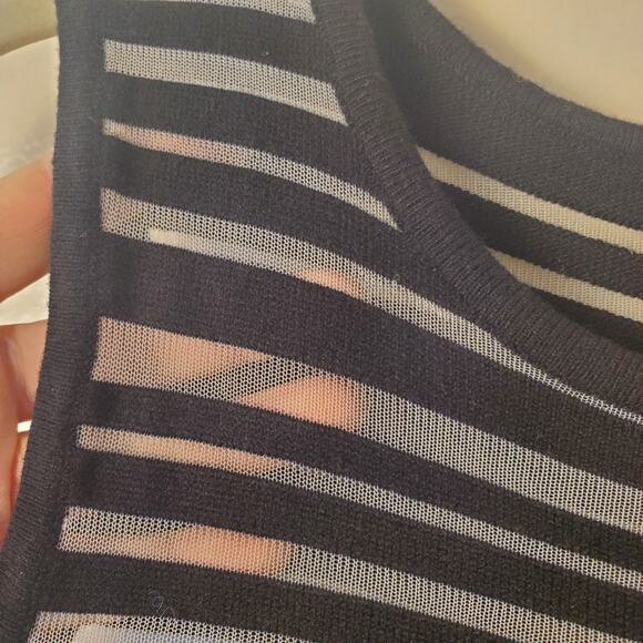 Catherine Malandrino Sz M Black Knit Sleeveless Knee Length Dress New $128 - Picture 6 of 11